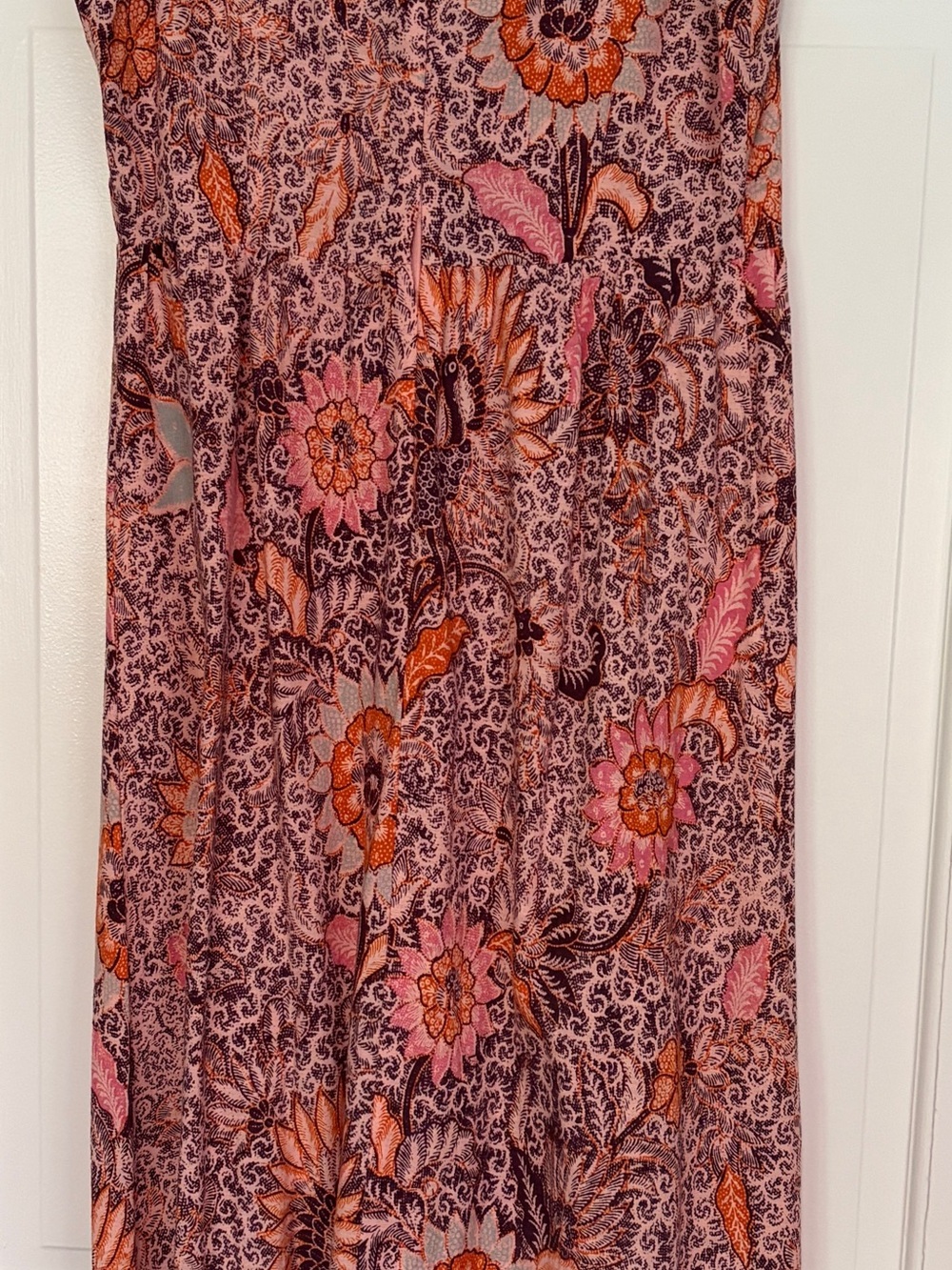 Madewell Pink and Orange Floral Maxi Dress